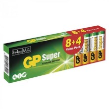12 pçs Pilha alcalina AA GP SUPER 1,5V