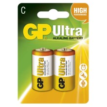 2 pçs Pilha alcalina C GP ULTRA 1,5V