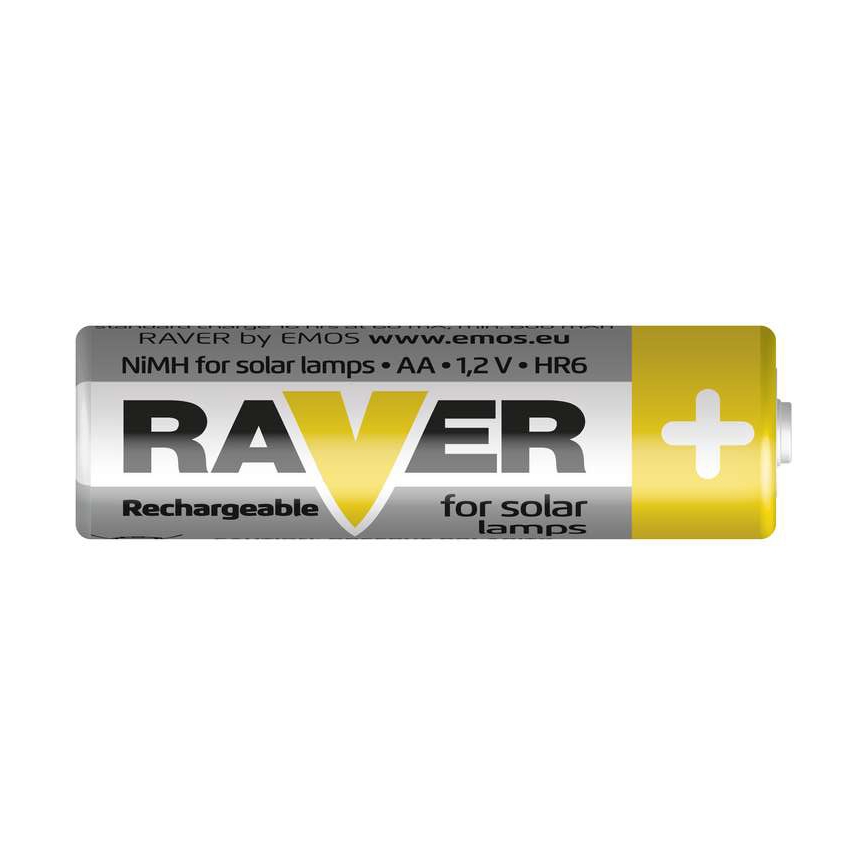 2 pçs Pilha recarregável AA RAVER NiMH/1,2V/600 mAh