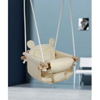 2Kids Toys - Baloiço têxtil para crianças creme/faia