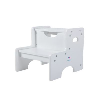 2Kids Toys - Banquinho de madeira com degrau branco