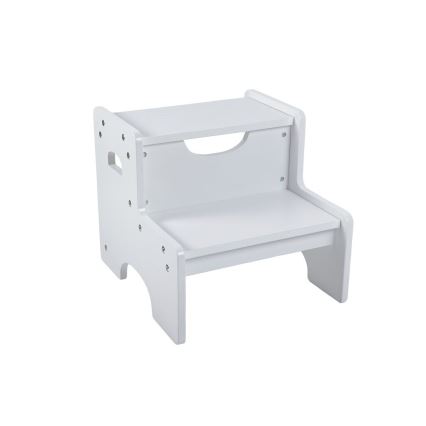 2Kids Toys - Banquinho de madeira com degrau branco