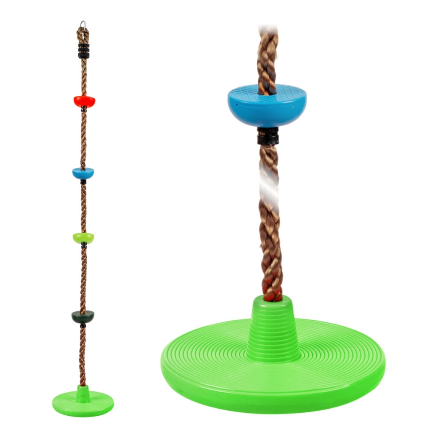 2Kids Toys - Corda de trepar para crianças com discos mistura de cores