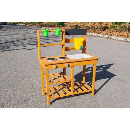 2Kids Toys - Cozinha de jardim em madeira com cuba