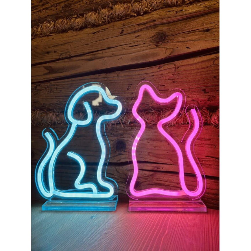 2Kids Toys - Decoração de mesa em néon LED/5W/USB cão
