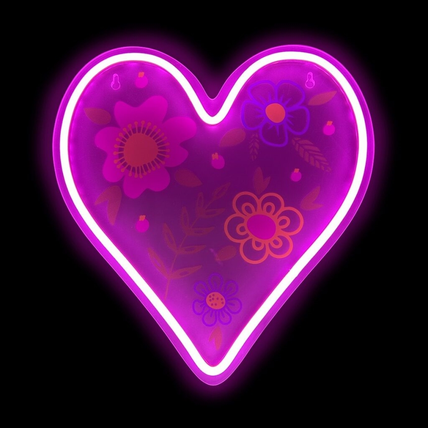 2Kids Toys - Decoração de parede LED com néons LED/5W/USB coração