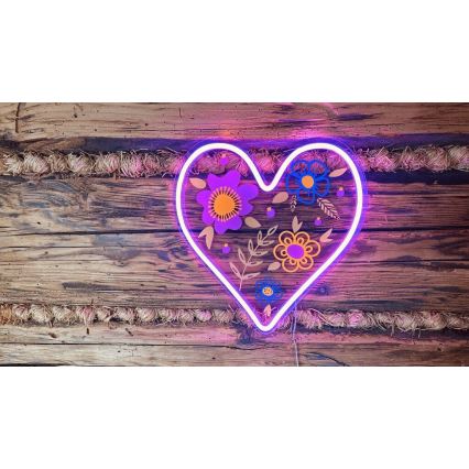 2Kids Toys - Decoração de parede LED com néons LED/5W/USB coração