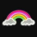 2Kids Toys - Decoração de parede neon LED/5W/USB arco-íris com nuvens