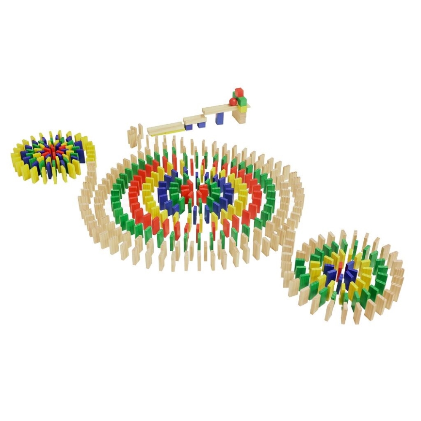 2Kids Toys - Dominó de madeira colorido, 800 peças