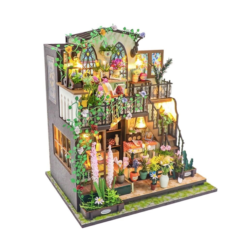 2Kids Toys - Miniatura da casinha Darcyin casa das flores 2xAAA