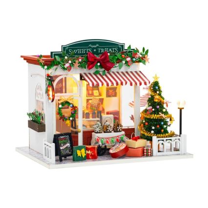 2Kids Toys - Miniatura de Casa Loja de Doces de Natal 2xAAA