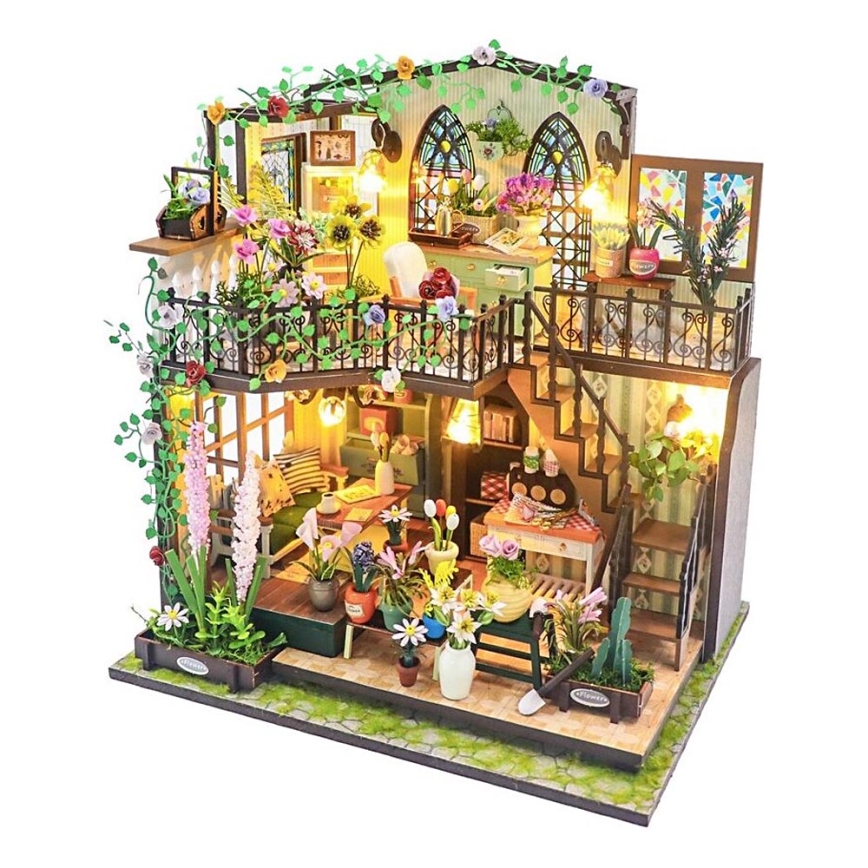 2Kids Toys - Miniatura da casinha Darcyin casa das flores 2xAAA