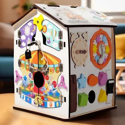 2Kids Toys - Painel de atividades em forma de casinha, branco