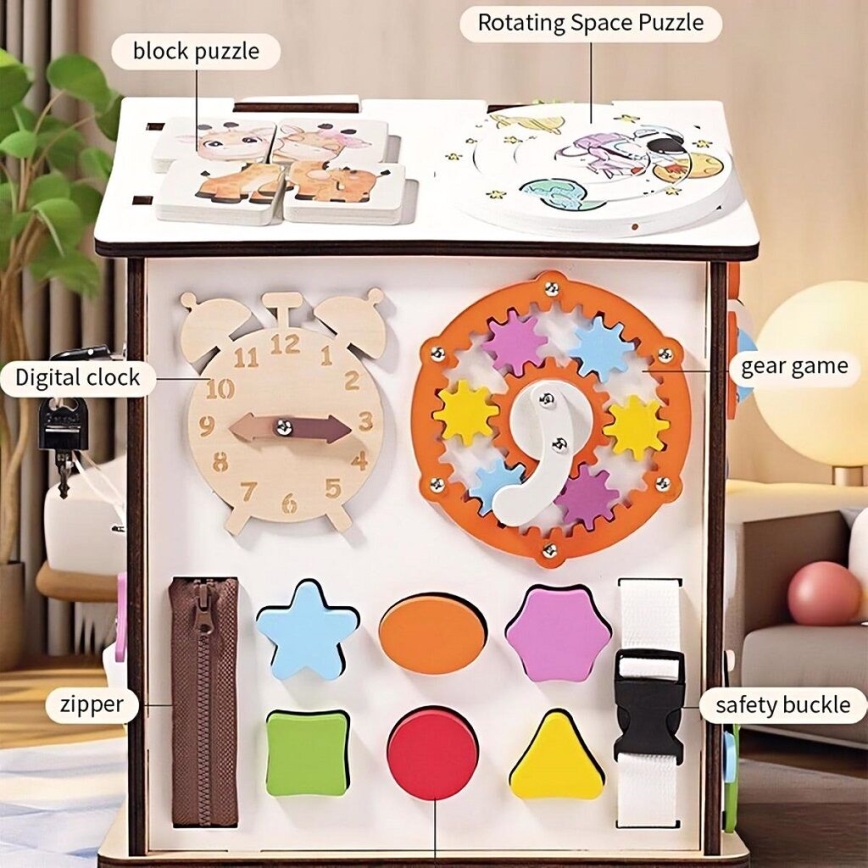 2Kids Toys - Painel de atividades em forma de casinha, branco