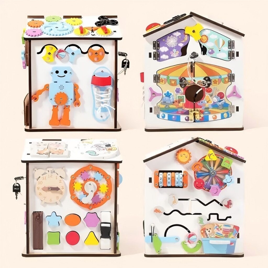 2Kids Toys - Painel de atividades em forma de casinha, branco