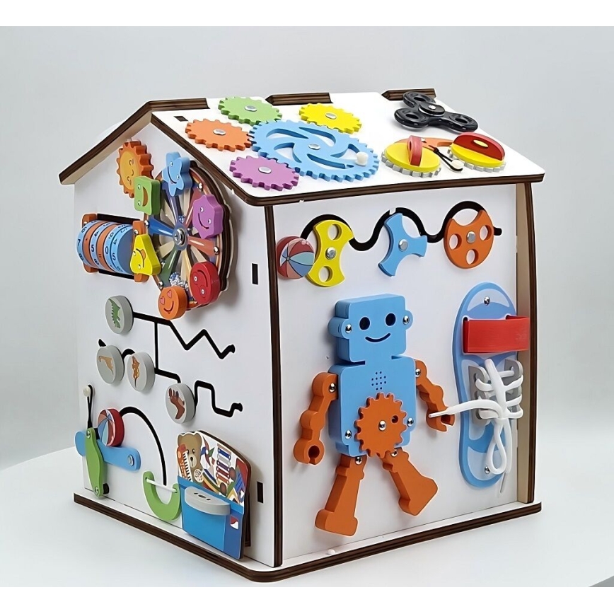 2Kids Toys - Painel de atividades em forma de casinha, branco
