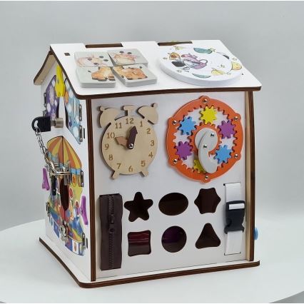 2Kids Toys - Painel de atividades em forma de casinha, branco