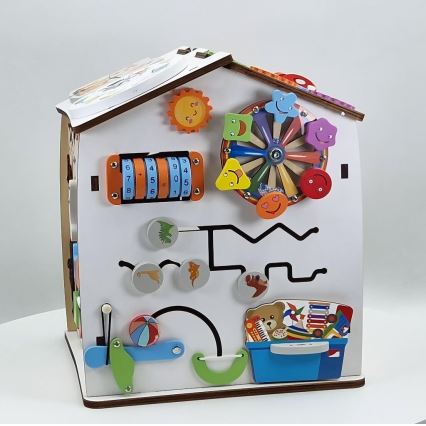 2Kids Toys - Painel de atividades em forma de casinha, branco