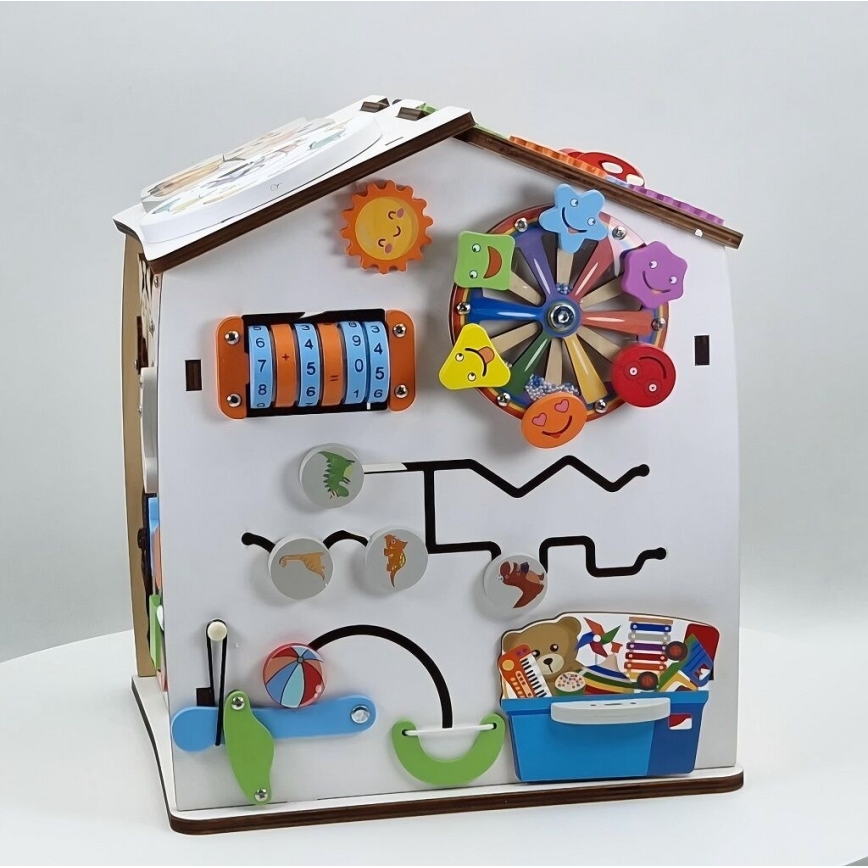 2Kids Toys - Painel de atividades em forma de casinha, branco