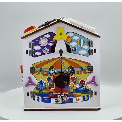 2Kids Toys - Painel de atividades em forma de casinha, branco