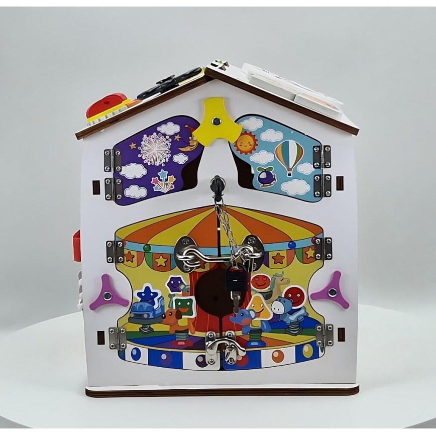 2Kids Toys - Painel de atividades em forma de casinha, branco