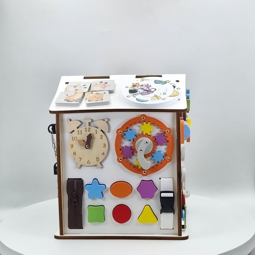 2Kids Toys - Painel de atividades em forma de casinha, branco