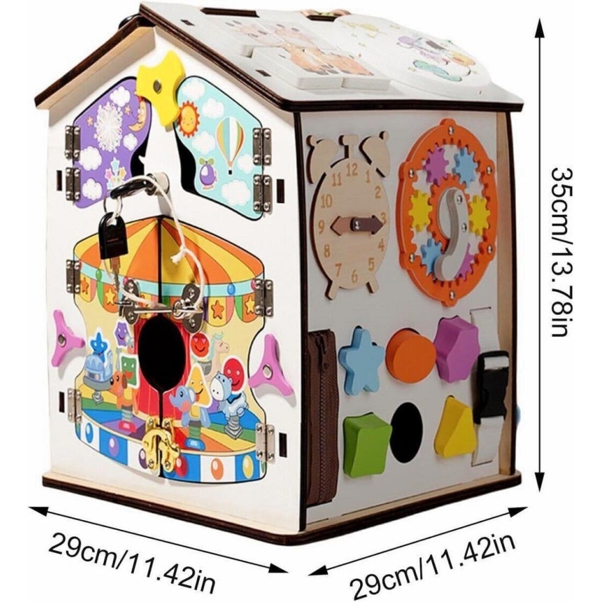 2Kids Toys - Painel de atividades em forma de casinha, branco