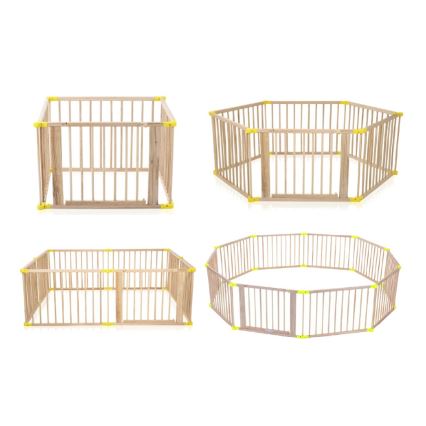 2Kids Toys - Parque infantil de madeira XXL 210x210 cm bege