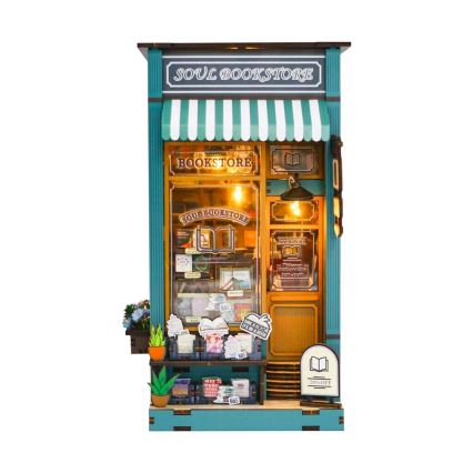 2Kids Toys - Quebra-cabeça 3D LED Suporte para Livros Livraria da Alma 2xAAA