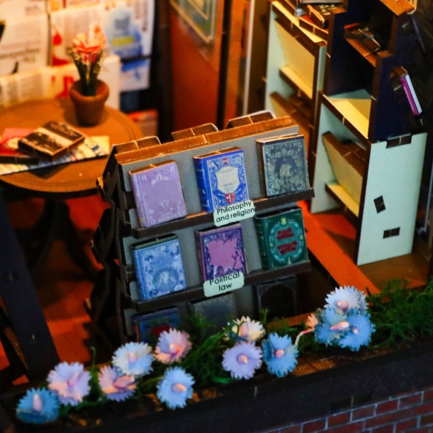 2Kids Toys - Quebra-cabeça 3D LED Suporte para Livros Livraria da Alma 2xAAA