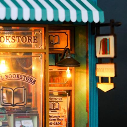 2Kids Toys - Quebra-cabeça 3D LED Suporte para Livros Livraria da Alma 2xAAA