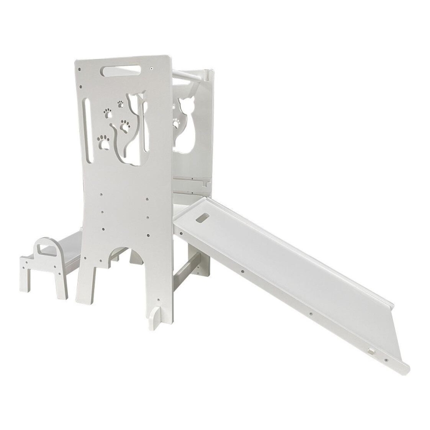 2Kids Toys - Torre de aprendizagem Gato com escorrega e quadro negro