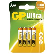 4 pçs Pilha alcalina AAA GP ULTRA 1,5V