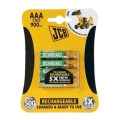 4 pçs Pilha recarregável AAA NiMH/900mAh/1,2V