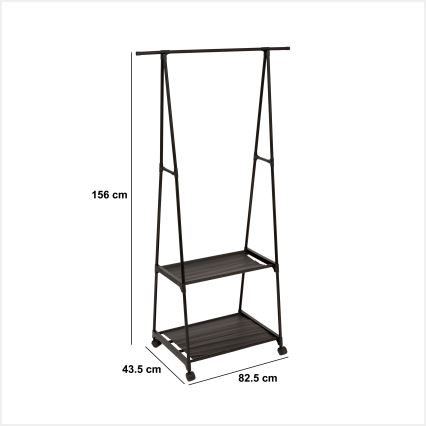 5five - Cabideiro de pé FESY 156x83 cm preto
