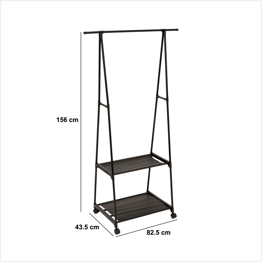 5five - Cabideiro de pé FESY 156x83 cm preto