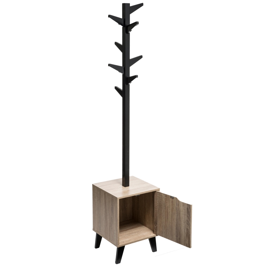 5five - Cabideiro de pé RAME 169x35 cm preto/castanho