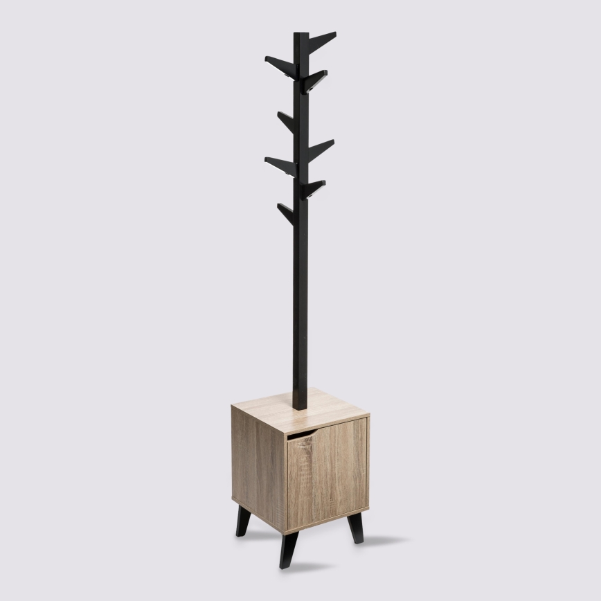 5five - Cabideiro de pé RAME 169x35 cm preto/castanho