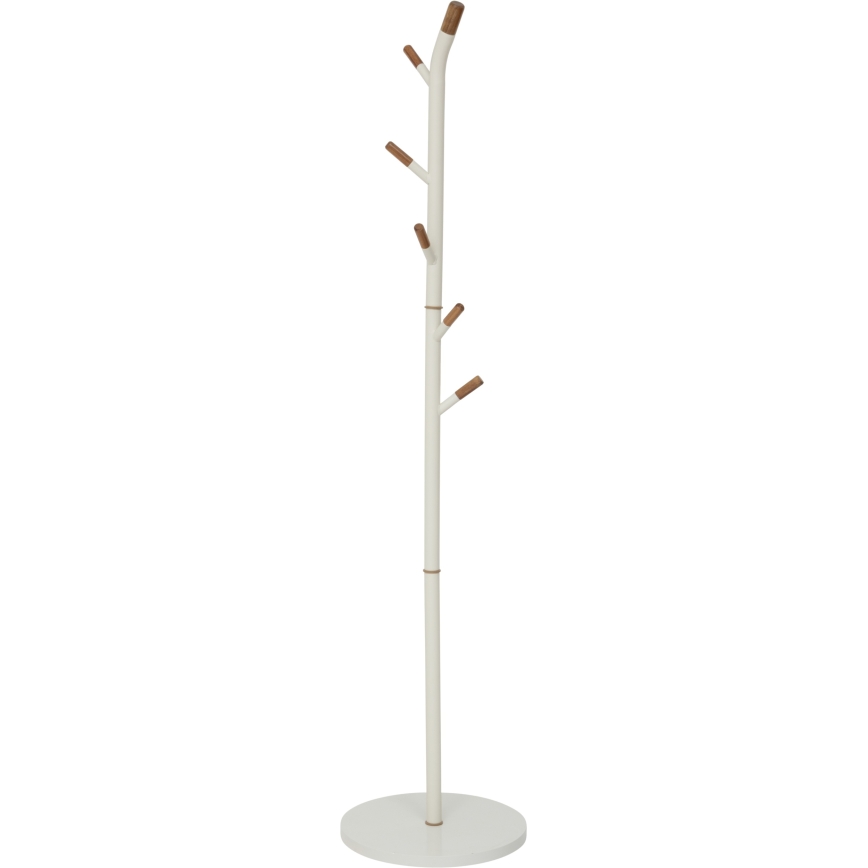 5five - Cabideiro de pé TALO 175,5x40 cm branco/castanho