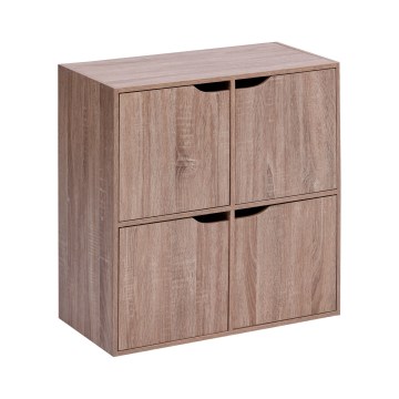 5five - Cómoda TIDY 68x68x32 cm castanha