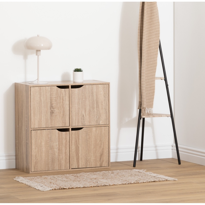 5five - Cómoda TIDY 68x68x32 cm castanha