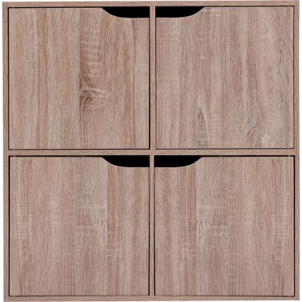 5five - Cómoda TIDY 68x68x32 cm castanha