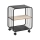 5five - Mesa auxiliar/estante móvel COLGE 53x43 cm preto/bege