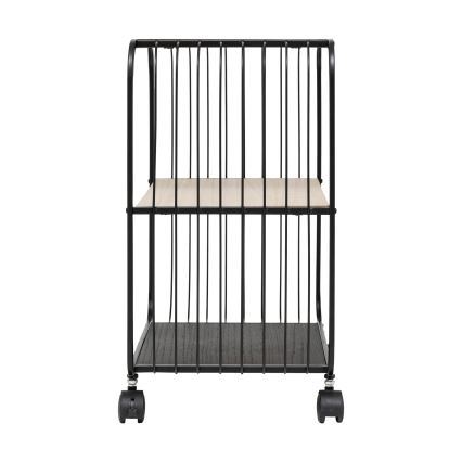 5five - Mesa auxiliar/estante móvel COLGE 53x43 cm preto/bege