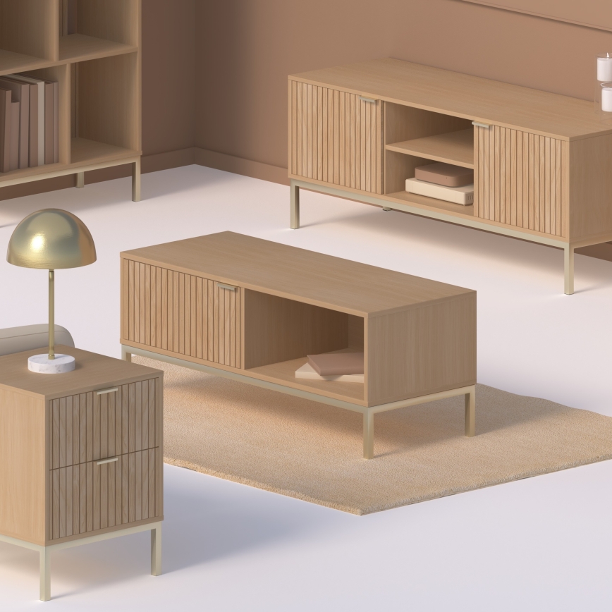 5five - Mesa de centro ESEN 100x40 cm castanha