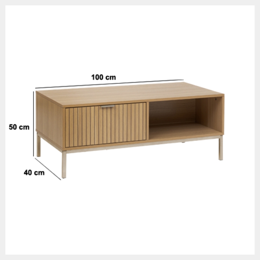 5five - Mesa de centro ESEN 100x40 cm castanha