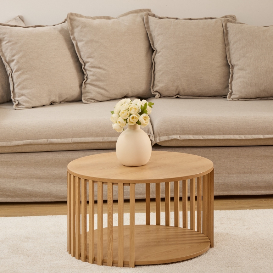 5five - Mesa de centro VINKY diâmetro 60 cm castanha