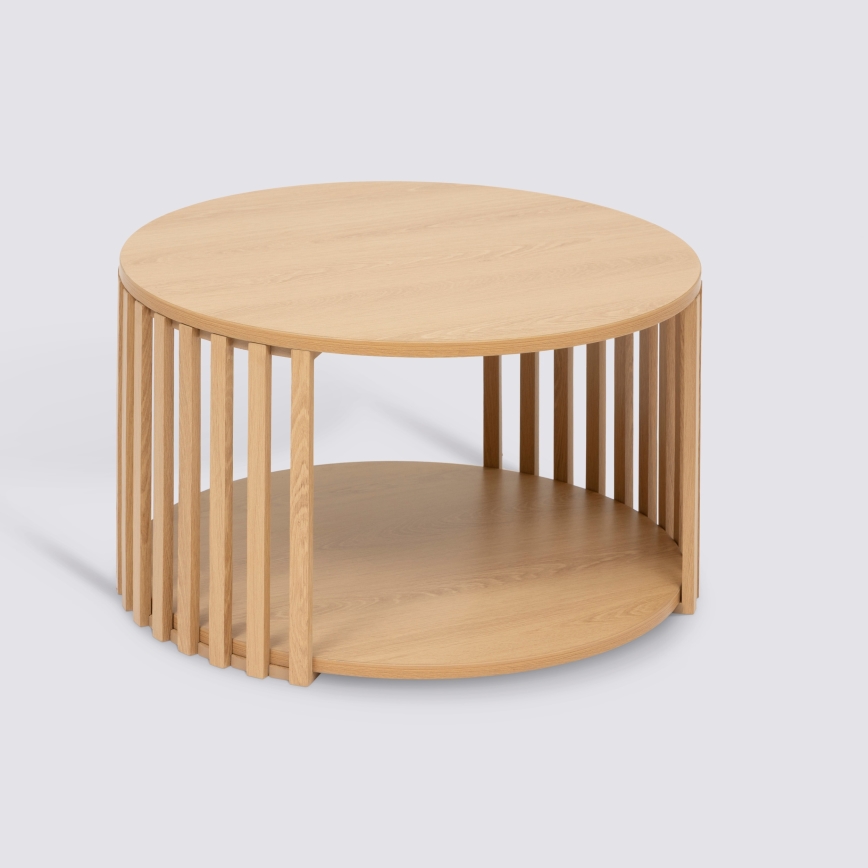 5five - Mesa de centro VINKY diâmetro 60 cm castanha