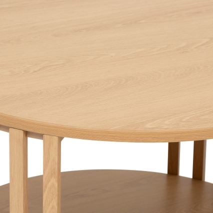 5five - Mesa de centro VINKY diâmetro 60 cm castanha