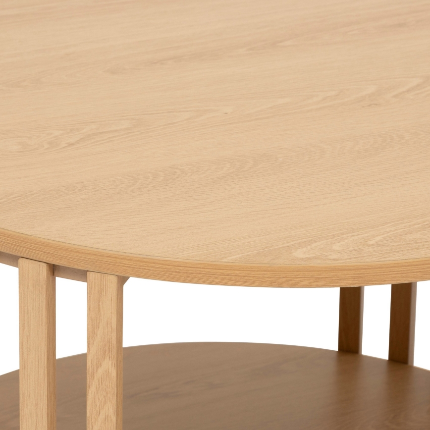 5five - Mesa de centro VINKY diâmetro 60 cm castanha